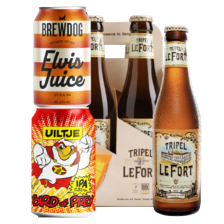 Brewdog of Uiltje blikje à 33 cl
LeFort tripel tray van 4 flesjes à 33 cl